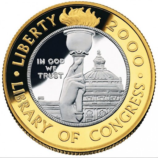 Library of Congress Bimetallic Coin